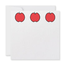 Red Apple with a Black Outline. Invites
