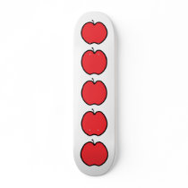 Red Apple with a Black Outline. Skateboards