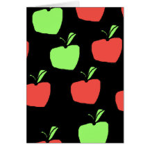 Red Apples and Green Apples, Pattern. Card