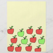 Red Apples and Green Apples Pattern. Personalized Flyer
