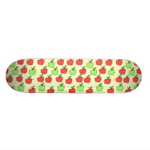 Red Apples and Green Apples, Pattern. Skate Board Deck