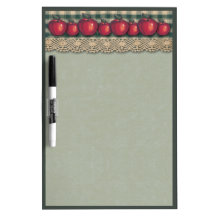 Red  Apples Green Plaid Dry-Erase Whiteboards