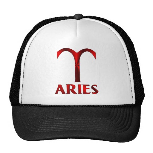 Red Aries Horoscope Symbol Hat