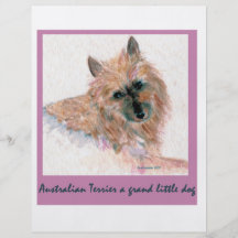 Red Australian Terrier FACE Personalized Flyer