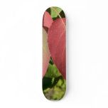 Red Autumn Leaves On Tree Skate Board