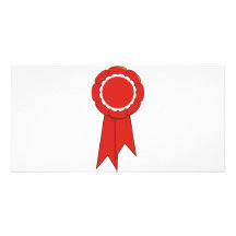 Red Award Personalized Photo Card