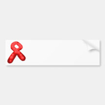 Red Awareness Ribbon Candle Bumper Sticker