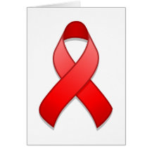 Red Awareness Ribbon Card