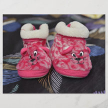 Red baby shoes full color flyer