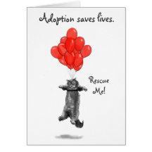 Red Balloons Rescue Me Notecards