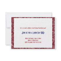 Red Bandana Frame Labour Day Invitation