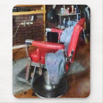 Red Barber Chair Use Pad