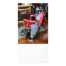 Red Barber Chair Photo Greeting Card