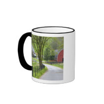 Red barn and farm house near Berlin, Ohio. Coffee Mugs