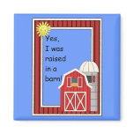 Red Barn and Grain Silo - Farmyard Barnyard - Kids magnets