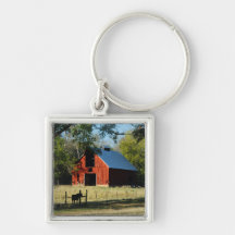 Red Barn and Horse Key Chains