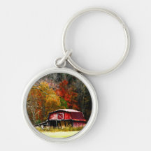 Red Barn - Autumn Colours Key Chains