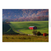 Red Barn Greeting Card