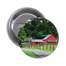 Red Barn Pinback Button