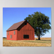 Red Barn, Springfield, Illinois Poster