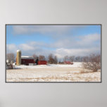 Red Barns in Winter posters