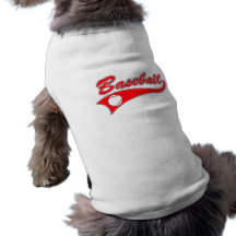 Red Baseball Logo Doggie T Shirt