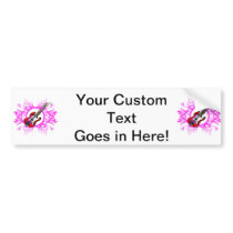Red Bass Pink Floral Circle Blk Design