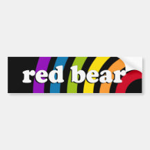 RED BEAR BUMPER STICKERS