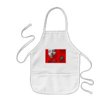 Red Beauty mirrored Apron