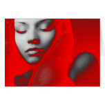 Red Beauty mirrored Greeting Card