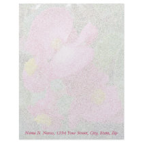 Red Begonia Letterhead Stationery