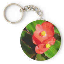 Red Begonias Keychain