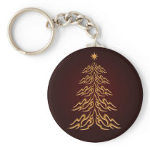 Red Bell  Christmas Tree Key Chain