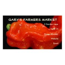 Red Bell Pepper Business Card Template