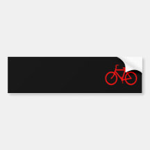 Red Bike Bumper Stickers