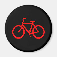 Red Bike Fridge Magnet