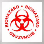 Red Biohazard Symbol Poster posters