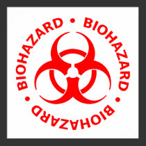 Red Biohazard Symbol Poster posters