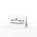 Red Bird and Music Note Card