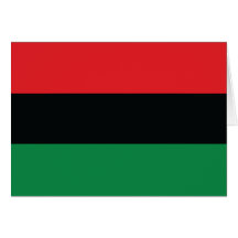 Red, Black and Green Flag Greeting Cards