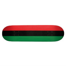 Red, Black and Green Flag Skateboard