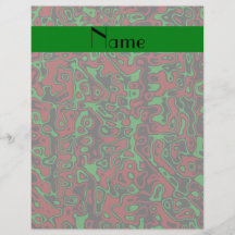 Red black and green psychedelic personalized name flyers
