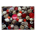 Red Black and Silver Button Collage Cards