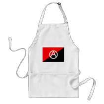 Red Black and White Anarchist Flag Anarchy Apron