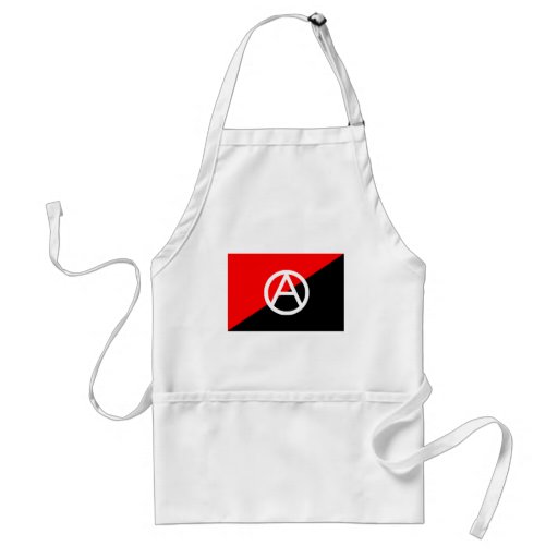 Red Black and White Anarchist Flag Anarchy Apron