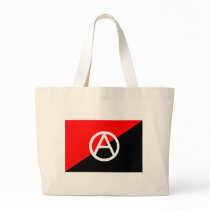 Red Black and White Anarchist Flag Anarchy Bags