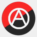 Red Black and White Anarchist Flag Anarchy Stickers