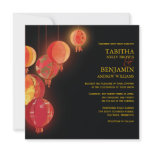 Red & Black Asian Theme Modern Formal Wedding Custom Invite