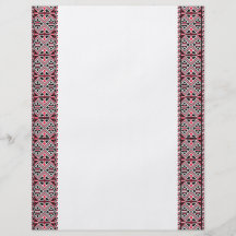Red&Black cross-stitch Russian Pattern Flyer