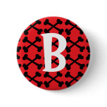 Red & Black Crossbones Pins
